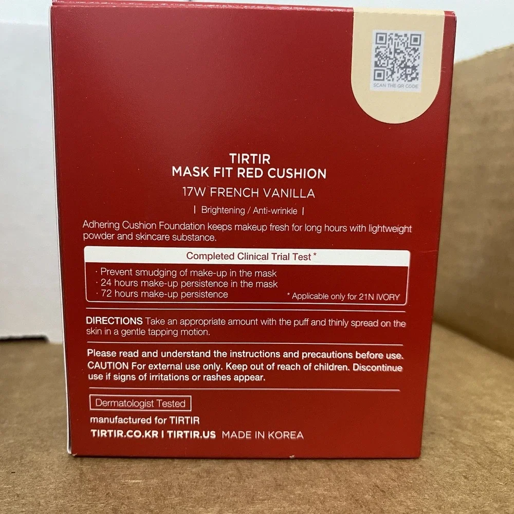 NEW TIRTIR Mask Fit Red Cushion Foundation 17W French Vanilla .63 Oz‎